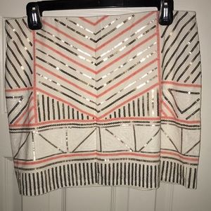 White and pink sequin skirt from EXPRESS